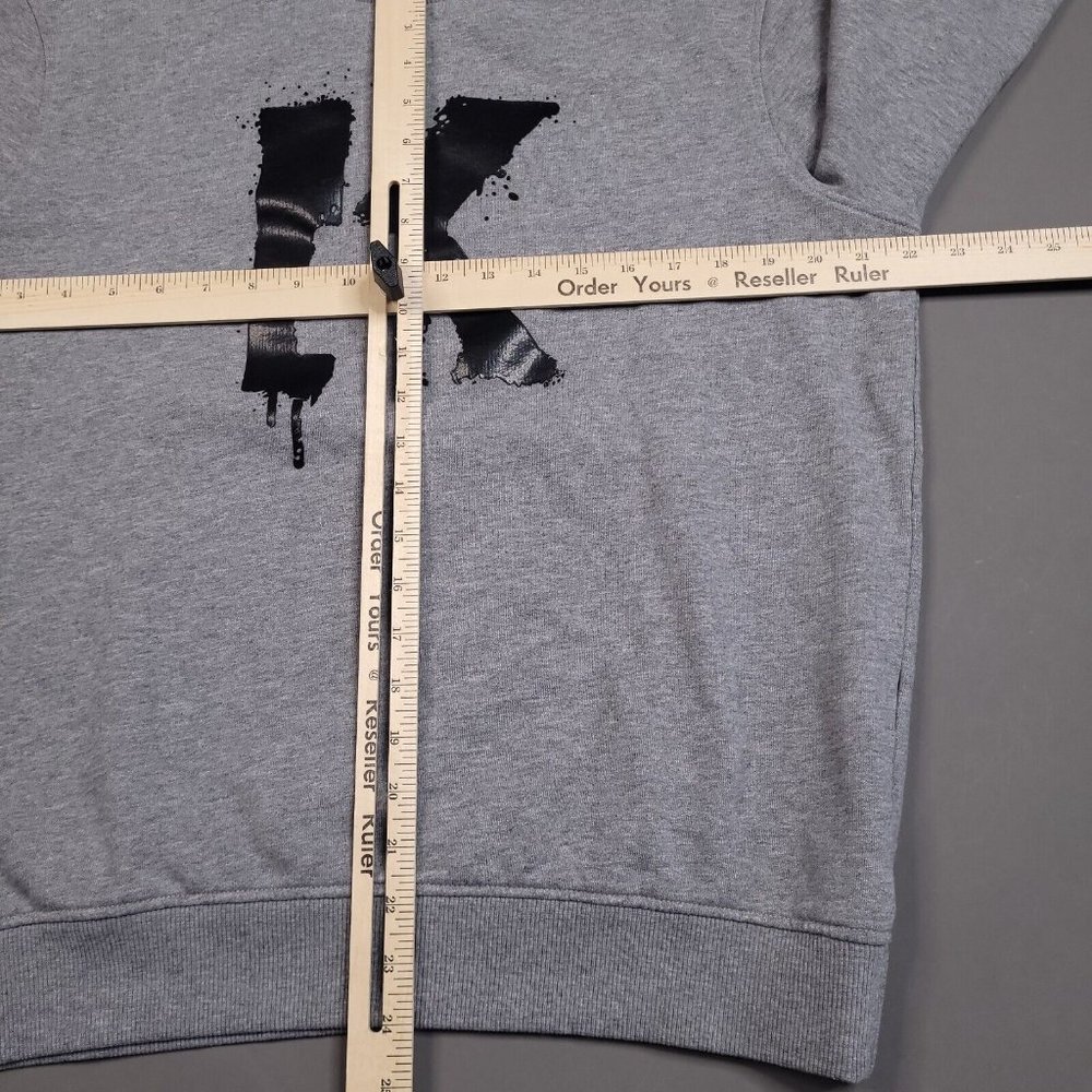Karl Lagerfeld Big Logo Crew Neck Ribbed Sweatshirt Designer Preppy Large - Picture 6 of 9